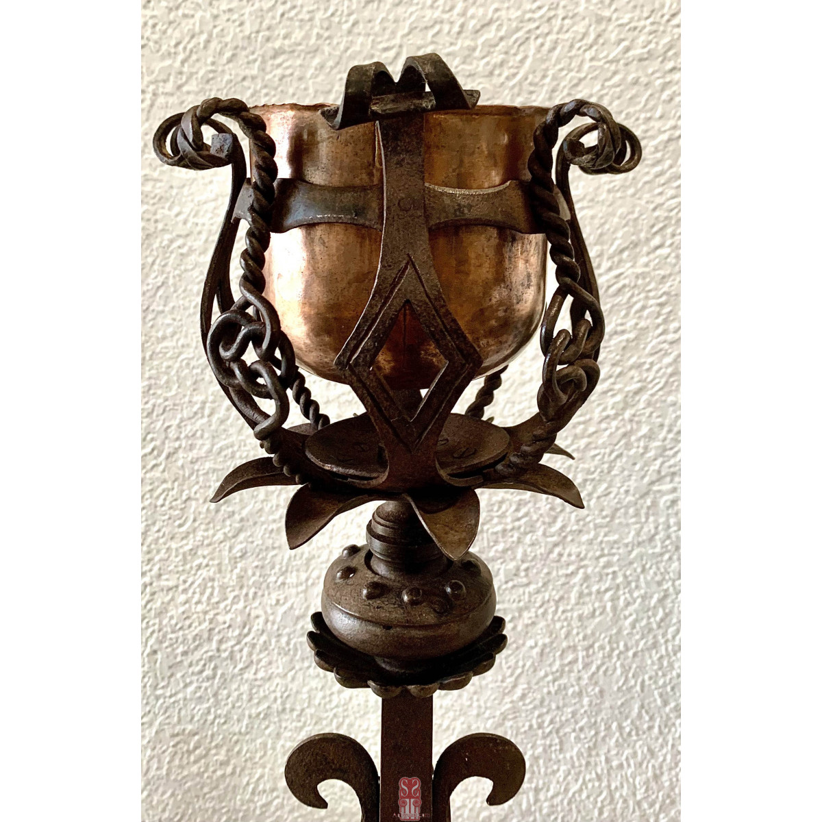 Pareja de morillos en hierro forjado del siglo XIX