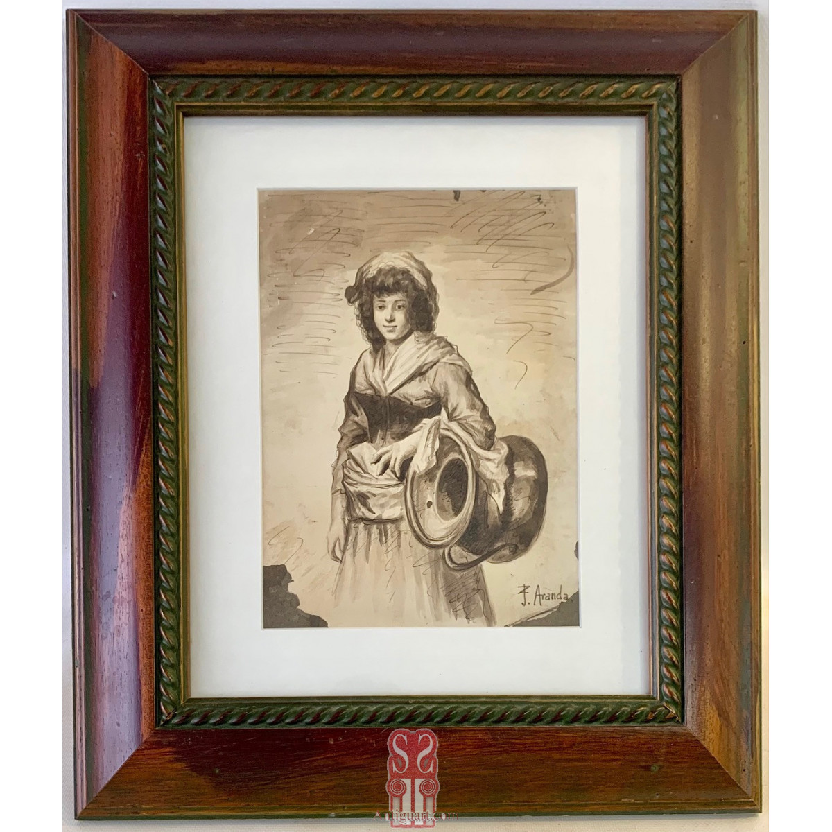 José Jimenez Aranda (Sevilla, 1837-1903), "Woman with jar"