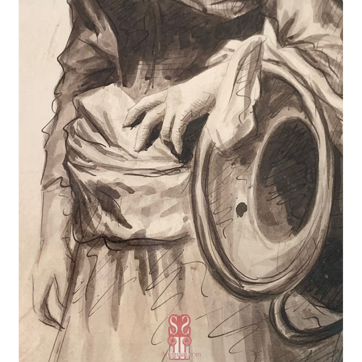 José Jimenez Aranda (Sevilla, 1837-1903), “Mujer con cantaro” 