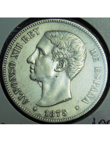 5 pesetas 1875 Alfonso XII.