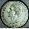 5 pesetas 1875 Alfonso XII.