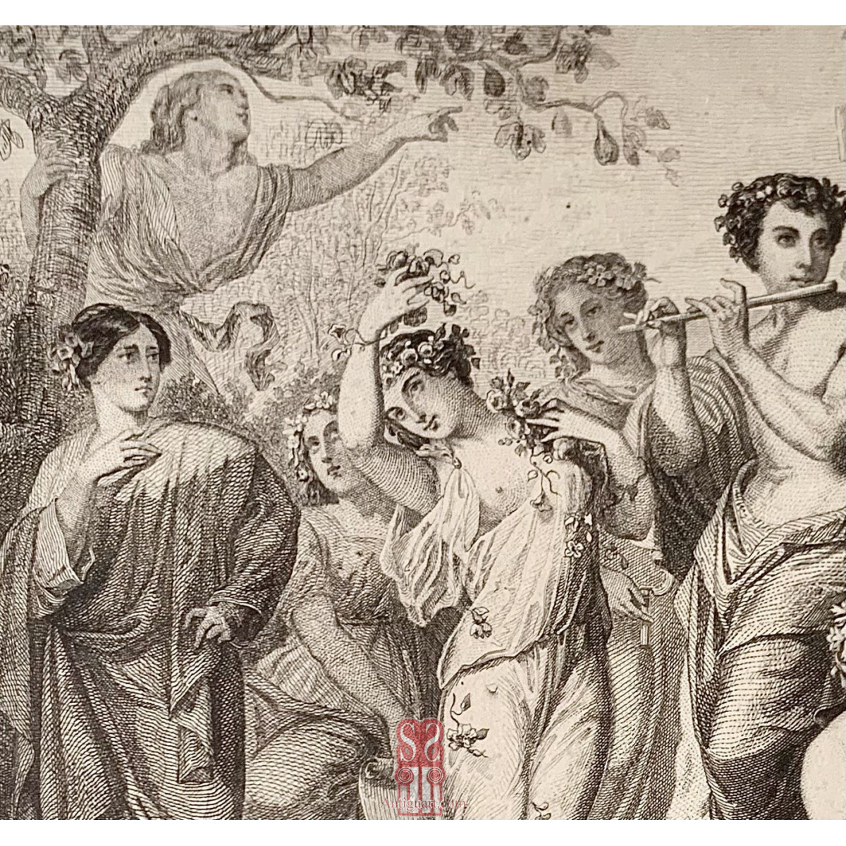 “Baccanale, Le fleurs”, stampa del XIX secolo