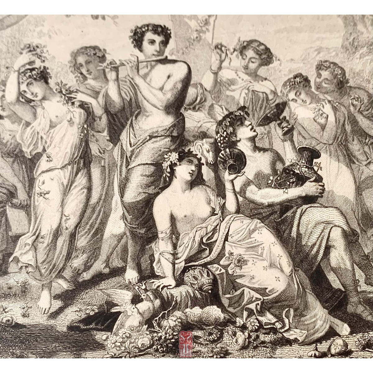 “Baccanale, Le fleurs”, stampa del XIX secolo