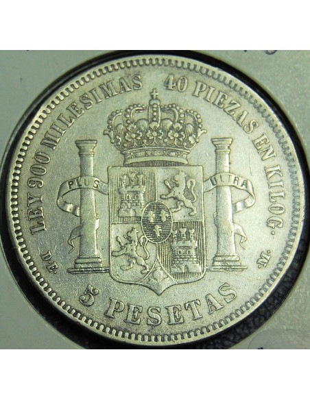 5 pesetas 1875 Alfonso XII.