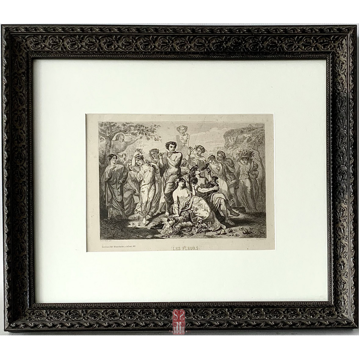 “Baccanale, Le fleurs”, stampa del XIX secolo