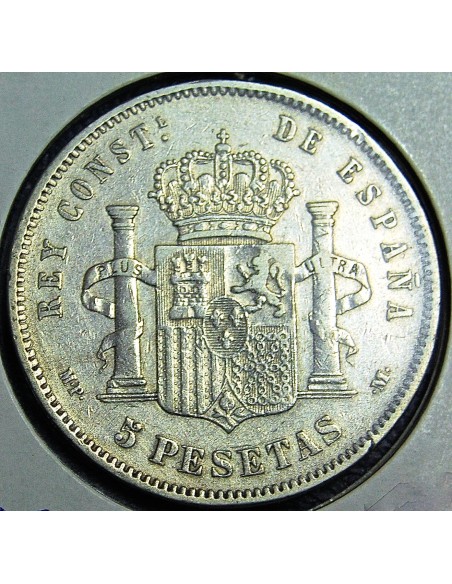 5 pesetas 1889, Alfonso XIII.