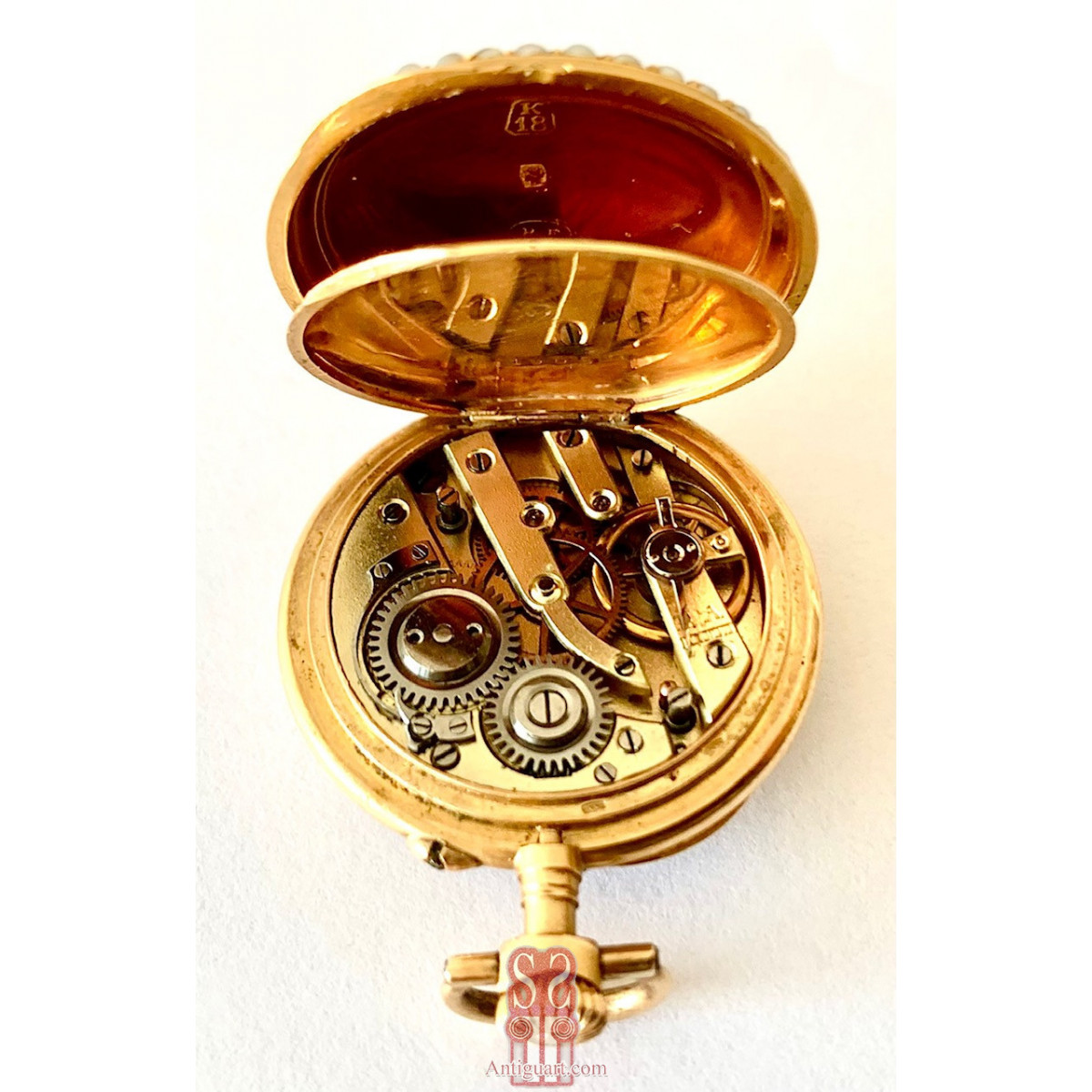 Orologio da tasca d’oro di 18K, Svizzera, XIX secolo