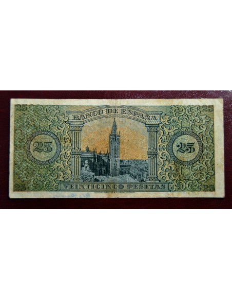 Billete de 25 pesetas, 20 de mayo 1938.