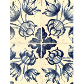 Conjunto de cuatro azulejos portugueses del siglo XVIII 2