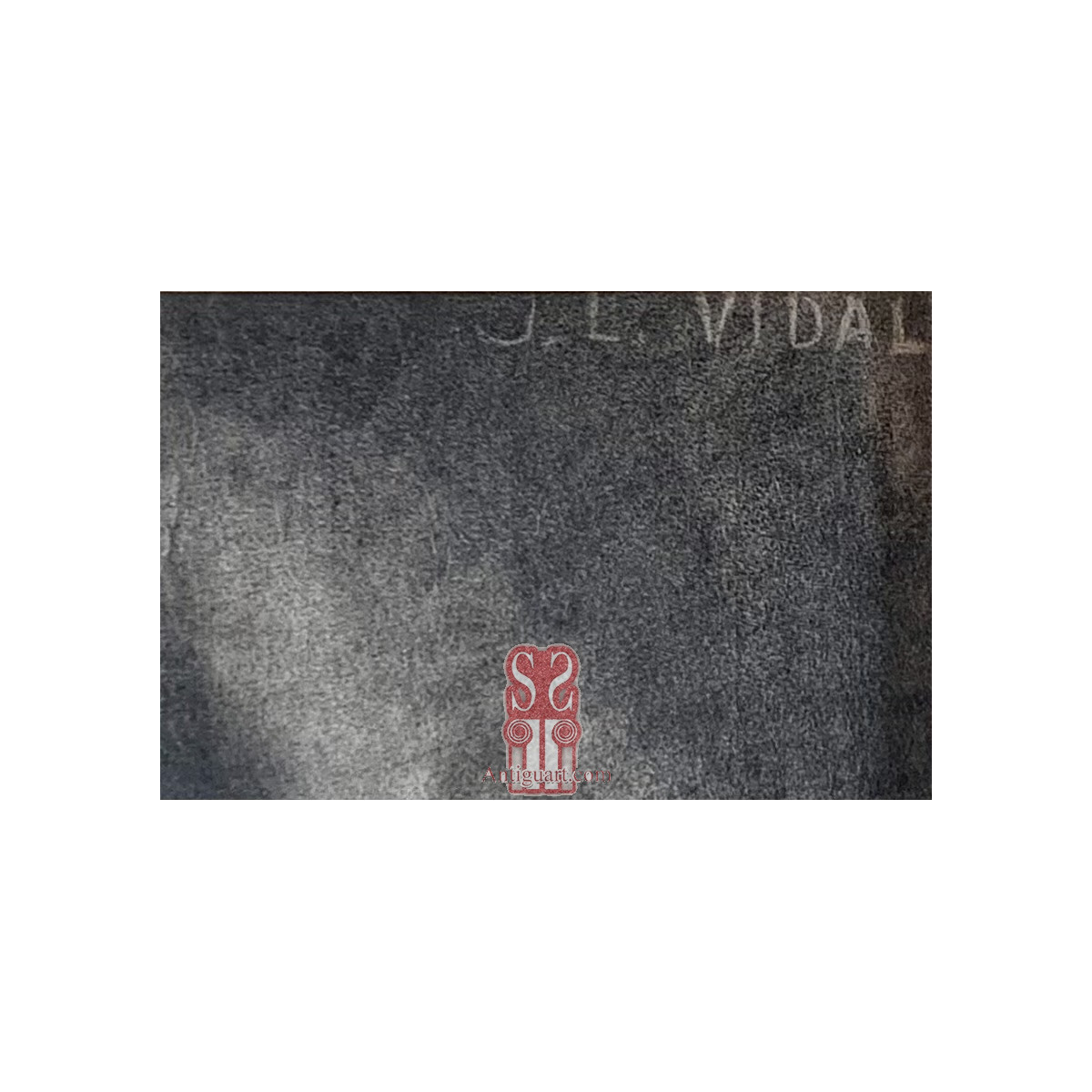 Desnudo de mujer dibujo al carboncillo, mediados del siglo XX