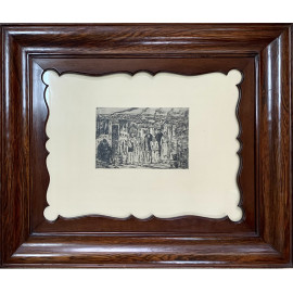 “Domingo en las afueras” José Solana (Madrid, España, 1886 - 1945), aguafuerte.  2