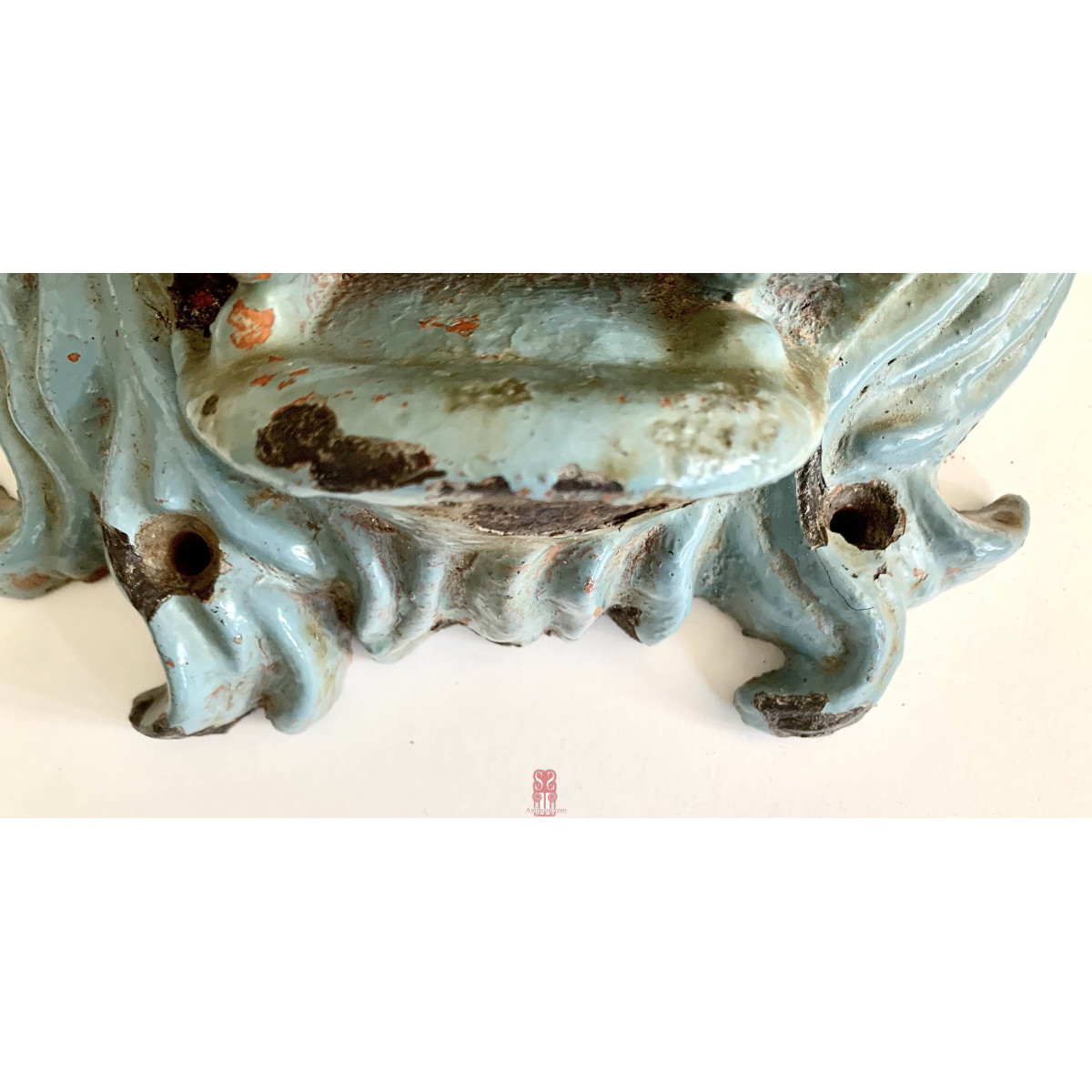 Fuente en hierro fundido, cabeza de león, del siglo XIX 