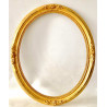 Golden oval frame, 19th