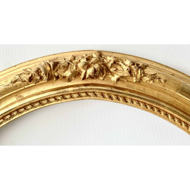 Golden oval frame, 19th 2