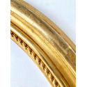 Marco ovalado dorado, del siglo XIX.