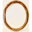 Marco ovalado dorado, del siglo XIX.