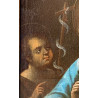 Sacra familia con san Giovannino, olio su tela del 600