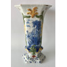 Triptych three Delft ceramic vases, 18th