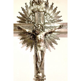 crocefisso d’argento Italiano della fine del XVIII secolo, principio del XIX 2