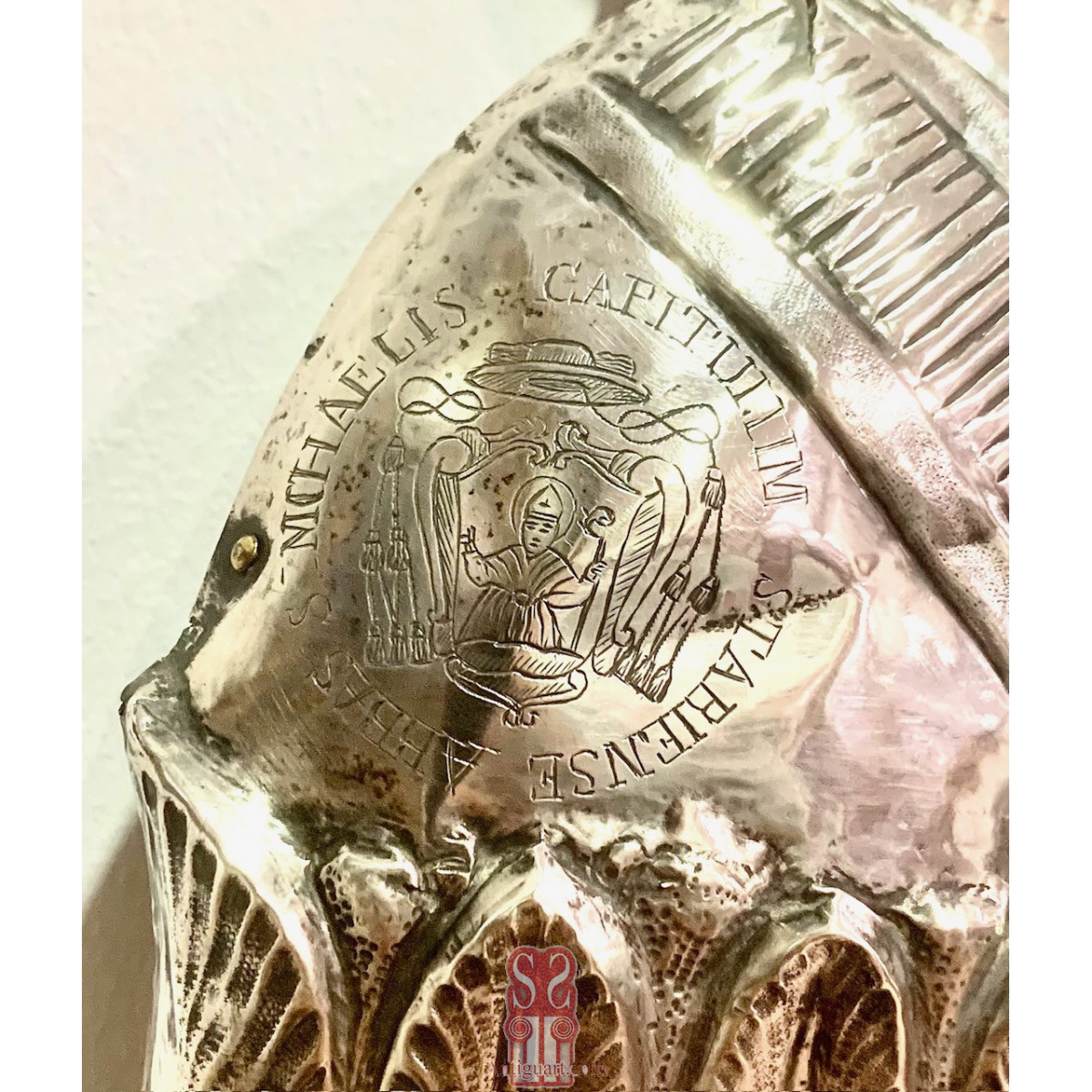 Importante crucifijo de plata Italiano, finales del siglo XVIII