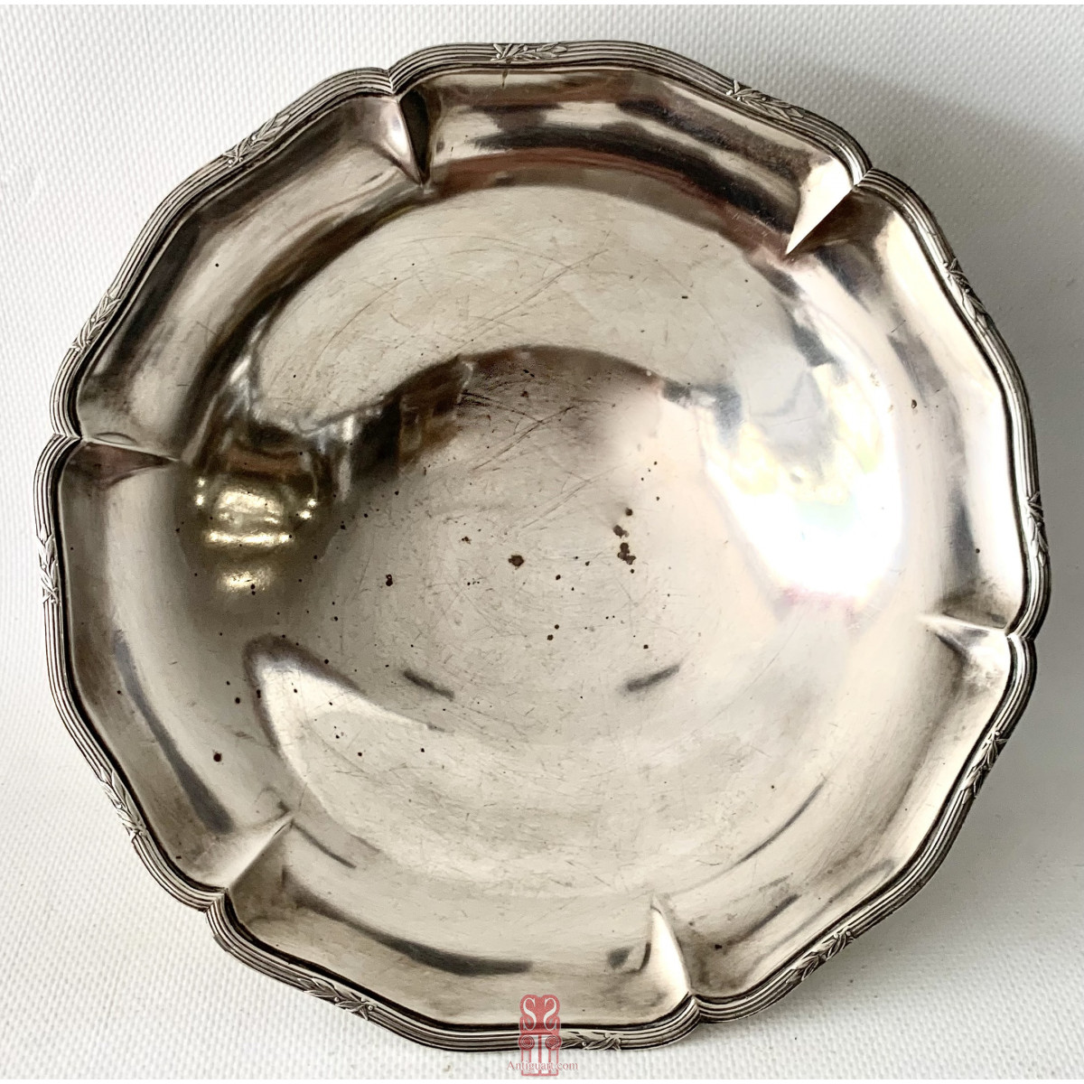 Salvilla de plata española del siglo XIX, 916 milésimas.