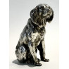 Dog sculpture, silvered bronze, early 20th