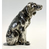 Scultura di cane, bronzo argentato, primi del 900.