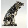 Escultura de perro, bronce plateado, 1920 circa.