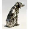 Escultura de perro, bronce plateado, 1920 circa.