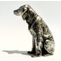 Escultura de perro, bronce plateado, 1920 circa.