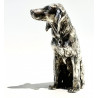 Dog sculpture, silvered bronze, early 20th