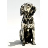 Dog sculpture, silvered bronze, early 20th