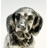 Dog sculpture, silvered bronze, early 20th