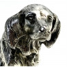 Dog sculpture, silvered bronze, early 20th