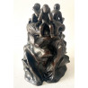 Incensario bronce. Los tres monos sabios. Japón Meiji Finales Siglo XIX.