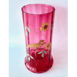 Jarrón de cristal soplado de principios del Siglo XX, Modernista. 2