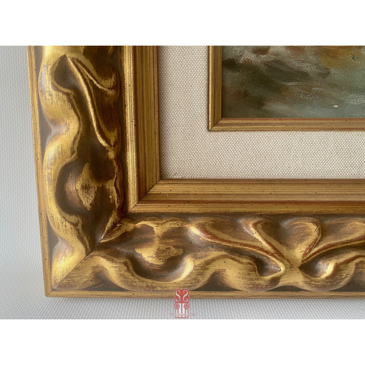 Marina, óleo sobre lienzo. Jose María Marques y Garcia, firmado y fechado 1938.