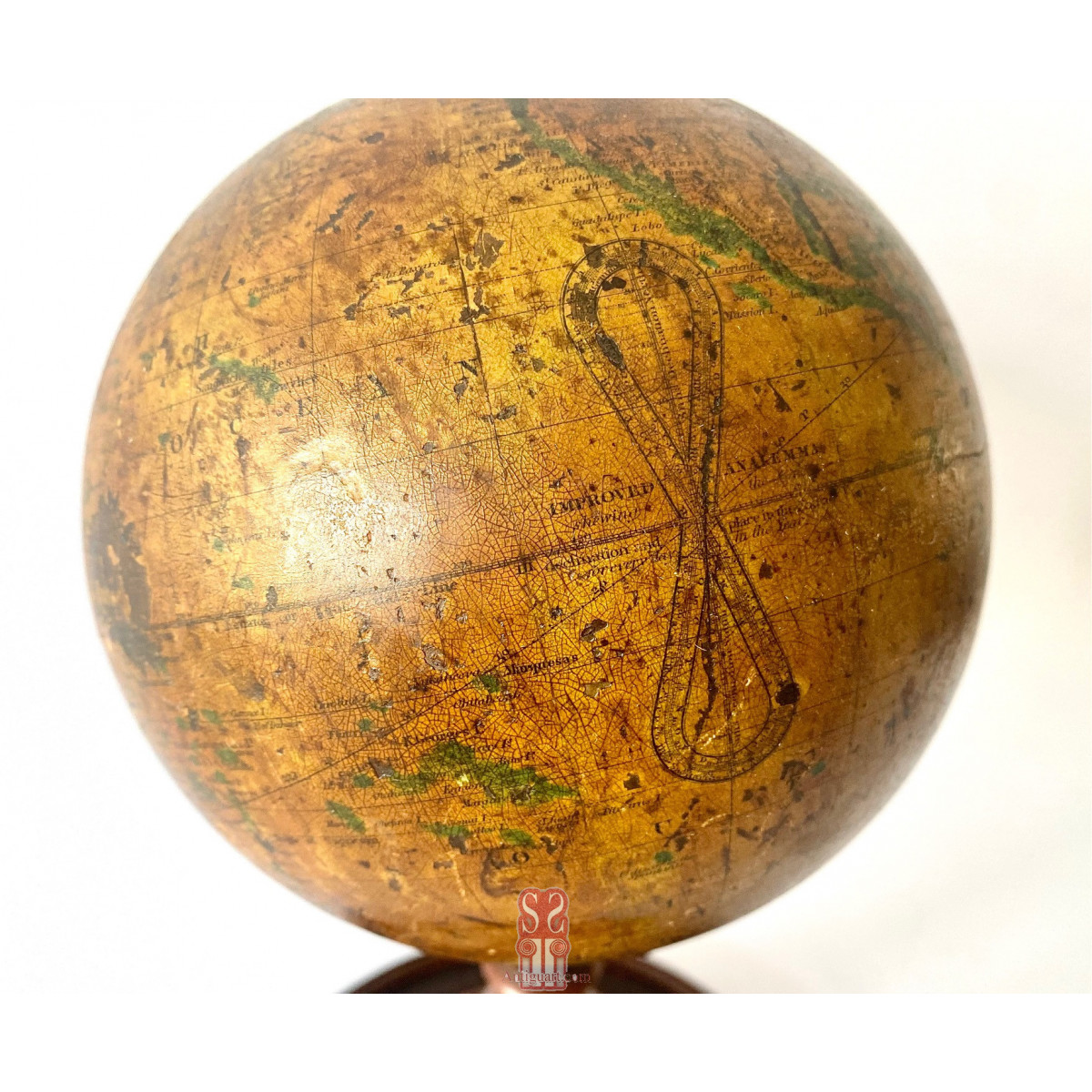 Globo terrestre terráqueo Newton Son & Berry London 1838.