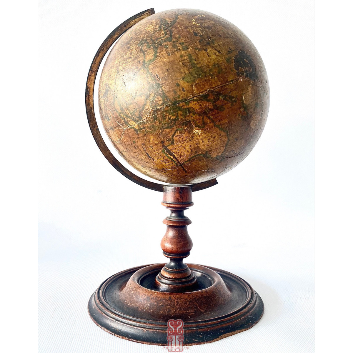 Globo terrestre terráqueo Newton Son & Berry London 1838.