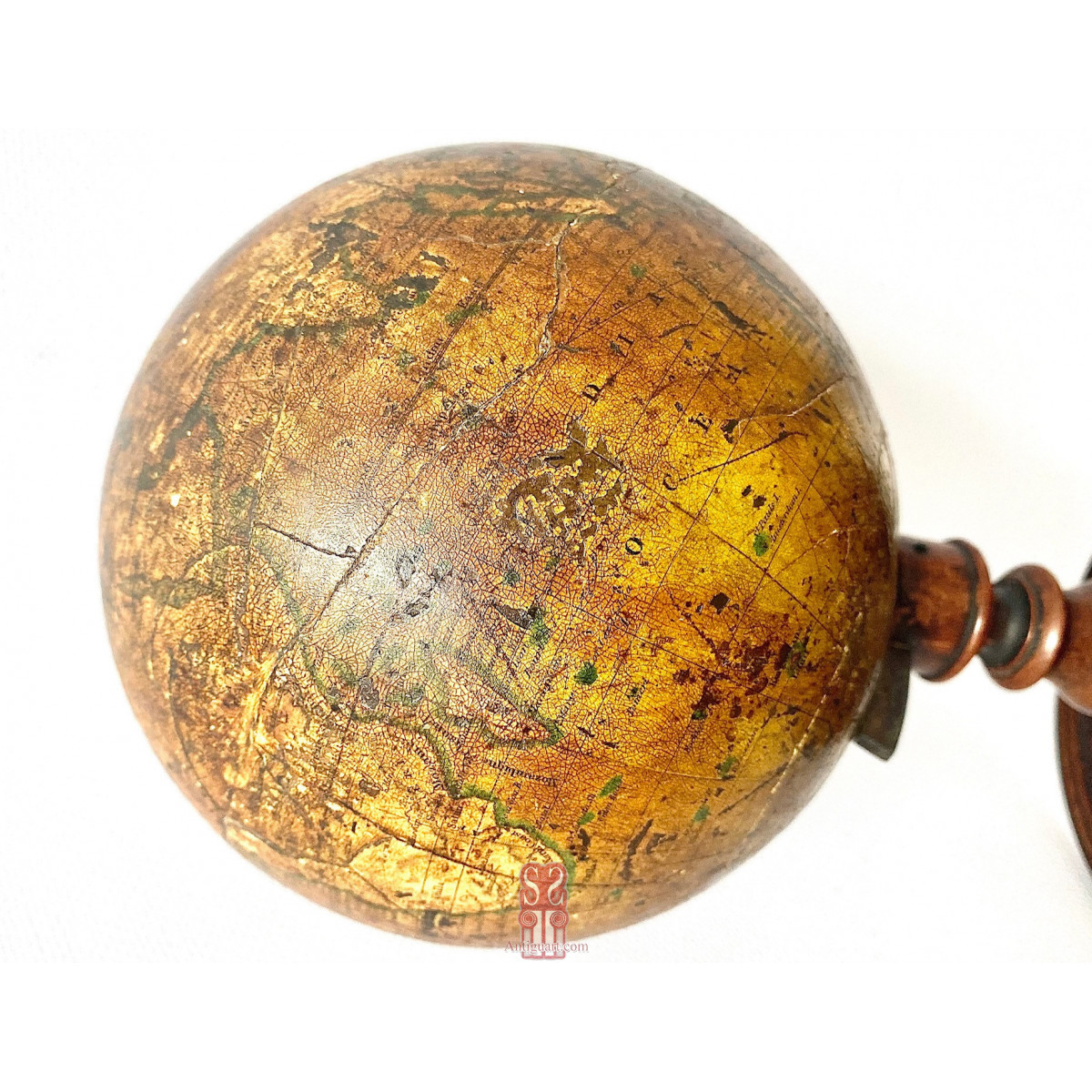 Globo terrestre terráqueo Newton Son & Berry London 1838.