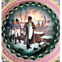 Plato Napoleón, El Incendio de Moscú de 1812. Siglo XIX.