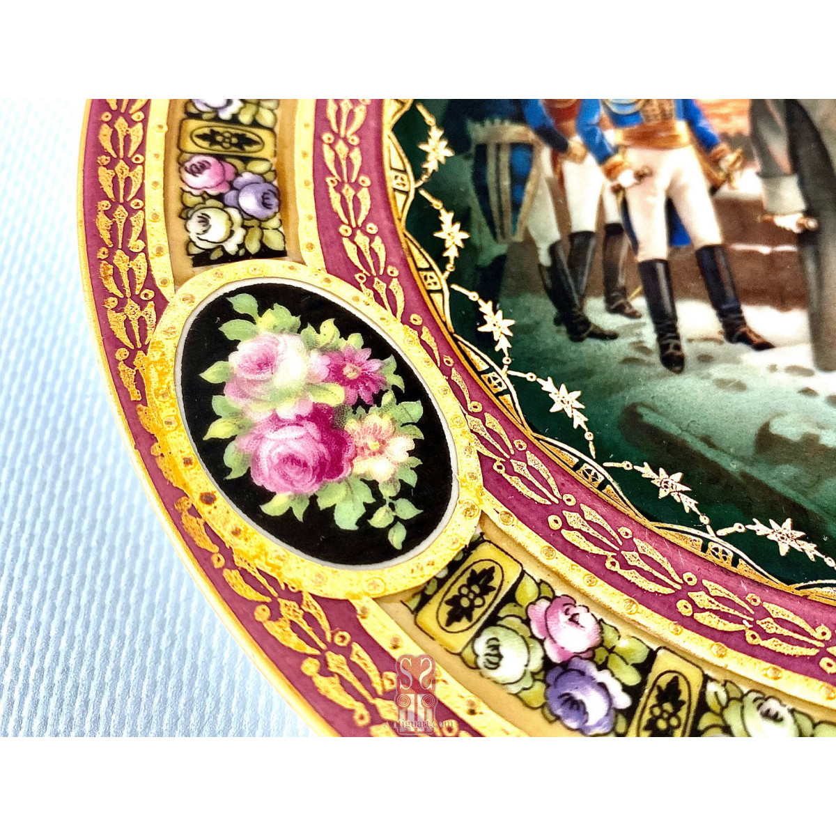 Plato Napoleón, El Incendio de Moscú de 1812. Siglo XIX.