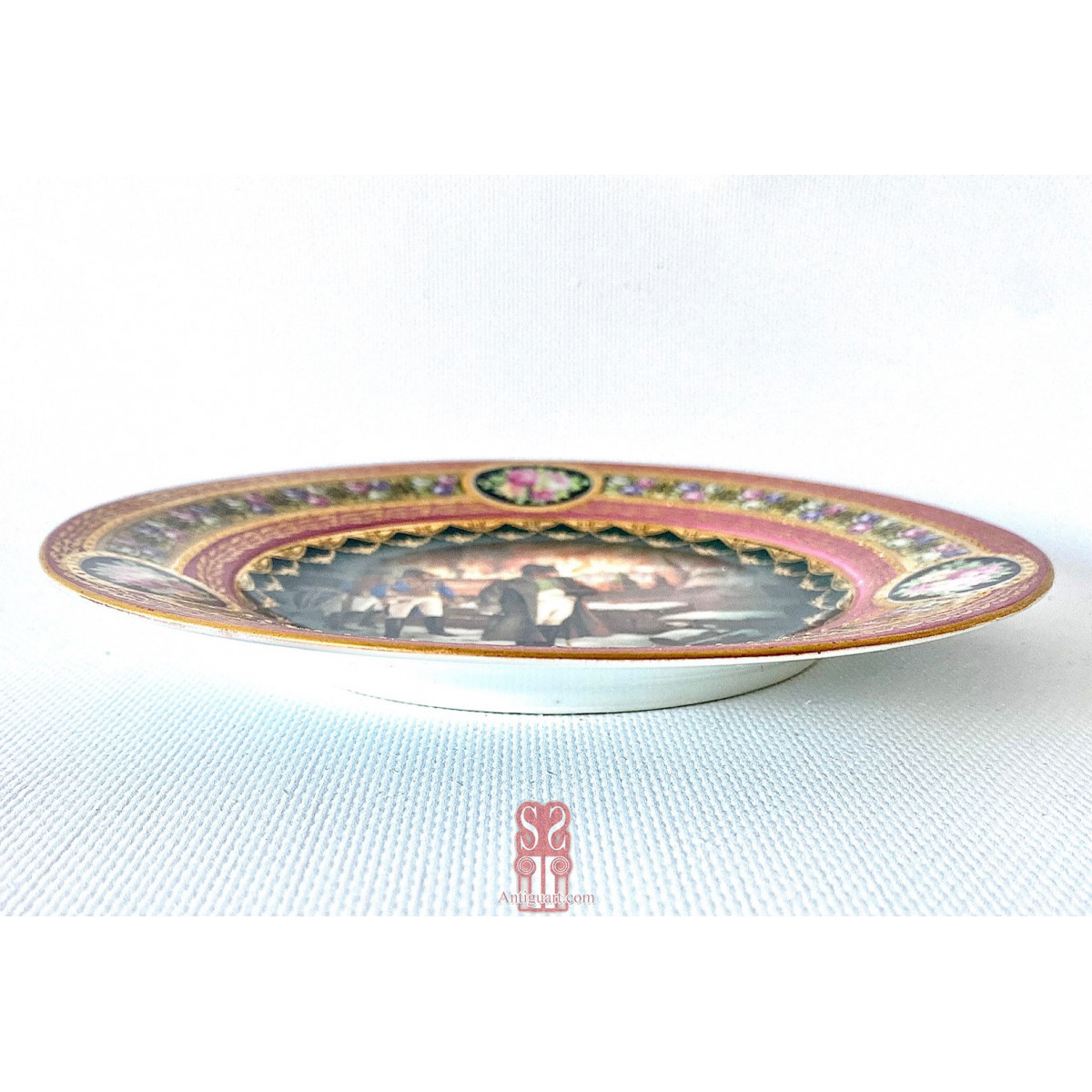 Plato Napoleón, El Incendio de Moscú de 1812. Siglo XIX.