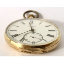 Reloj de bolsillo de oro de 18 quilates, Ulisse Nardin, Locle Geneve Suiza, principios del siglo XX.