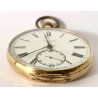 Reloj de bolsillo de oro de 18 quilates, Ulisse Nardin, Locle Geneve Suiza, principios del siglo XX.
