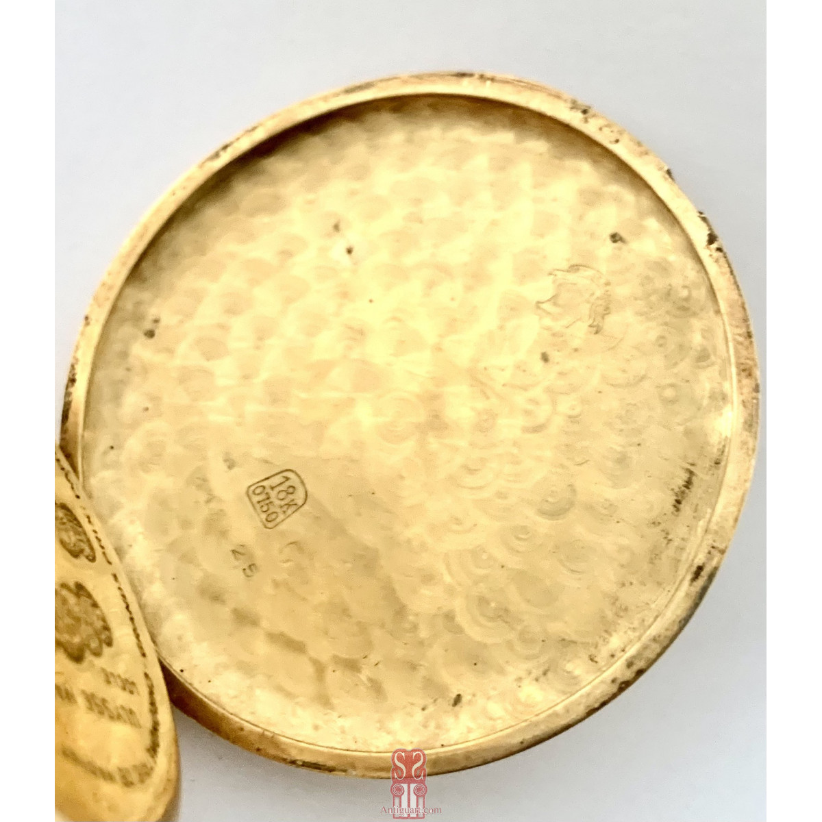 Reloj de bolsillo de oro de 18 quilates, Ulisse Nardin, Locle Geneve Suiza, principios del siglo XX.