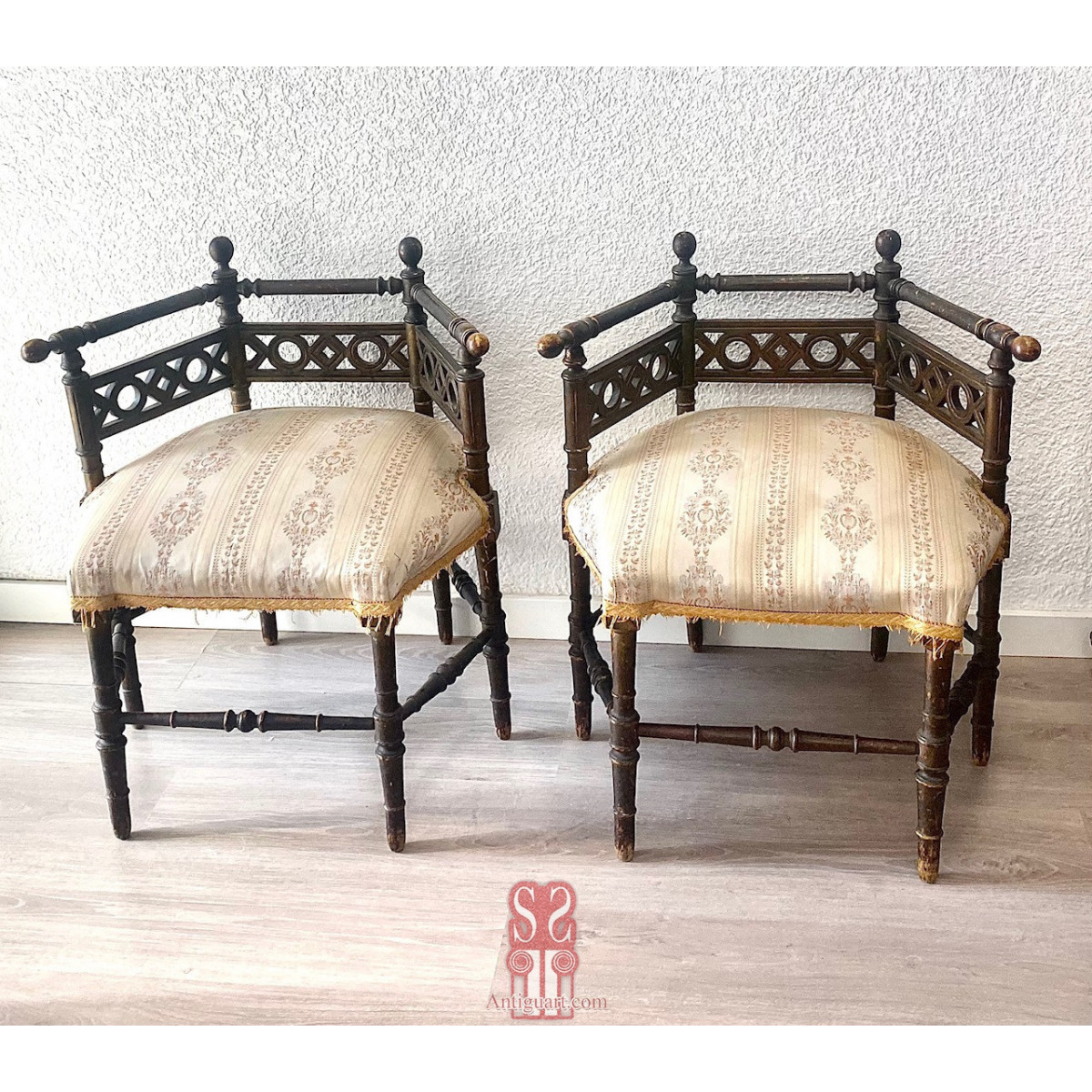 Pair of early 20th armchairs