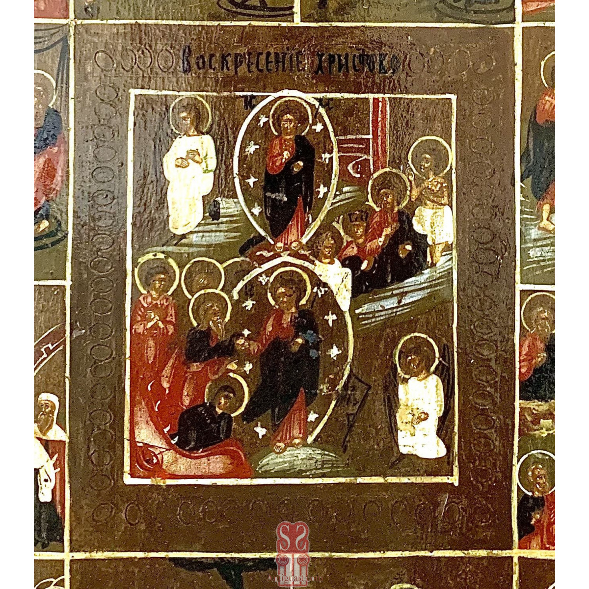 Icona rusa de la primera mitad del siglo XIX, temple sobre tabla.