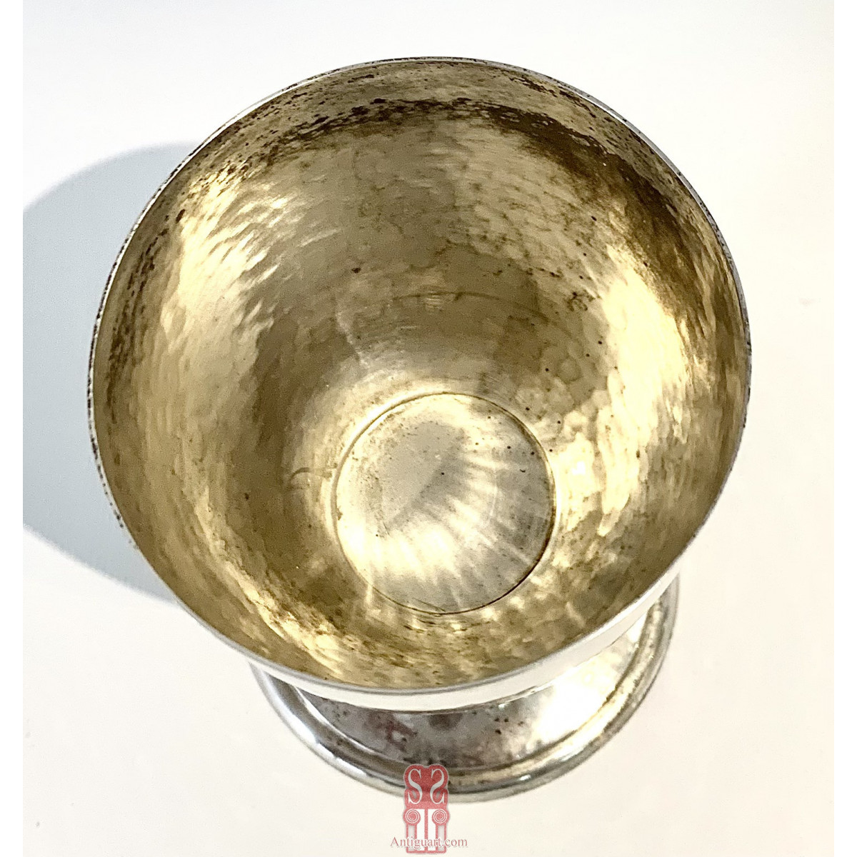 Rara copa cáliz de plata 800 Alemana, mitad del siglo XX.