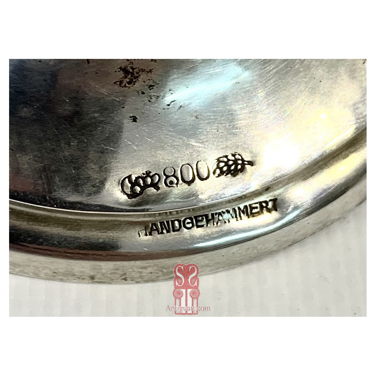 Rara copa cáliz de plata 800 Alemana, mitad del siglo XX.